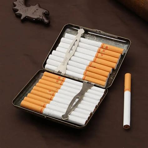 metal cigarette box holder|tobacco box case holder.